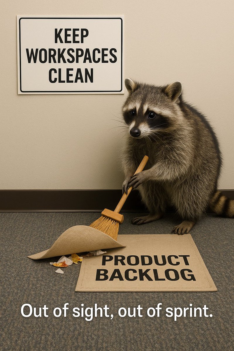 saasy_ai's tweet image. Just tidying up the sprint board like a professional. 🦝✨ If you can’t see the backlog… does it even exist? 

#AgileWisdom  #SaasyAI #RaccoonDev #ProjectManagementHumor #AgileLife #ScrumMeme #DeveloperHumor #TechSatire #SoftwareEngineer #AIComedy #StartupHumor #WorkplaceMeme…