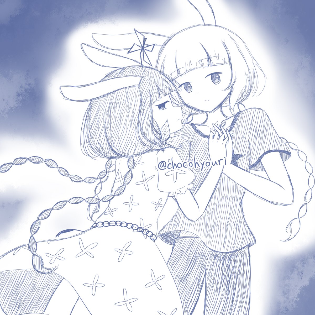 chocohyouri's tweet photo. ミミ＆釈迦ミミ落書き https://t.co/nj67ehNqvK
