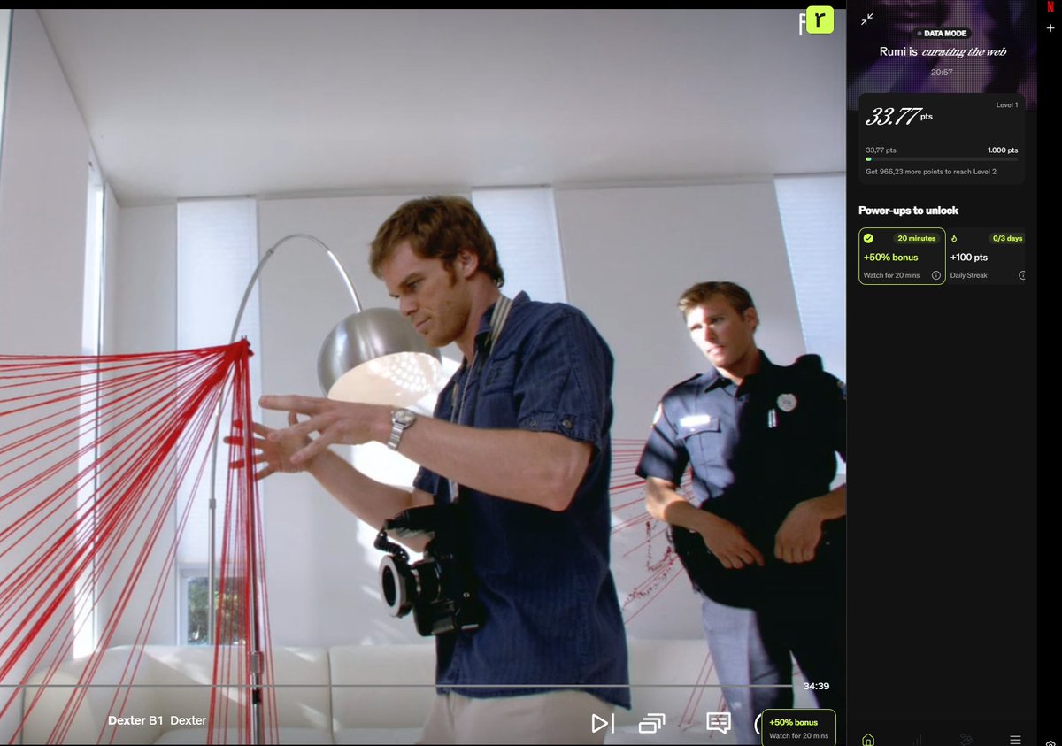 🚀 Early Grass vibes! <a href="/RumiLabs_io/">Rumi</a> builds an AI-powered watch-to-earn network.

💰 Backed by <a href="/a16zcrypto/">a16z crypto</a> ($4.7M pre-seed)

🎥 Watch &amp; earn with the Rumi extension — early users get 2x rewards!
👉 rumi.io