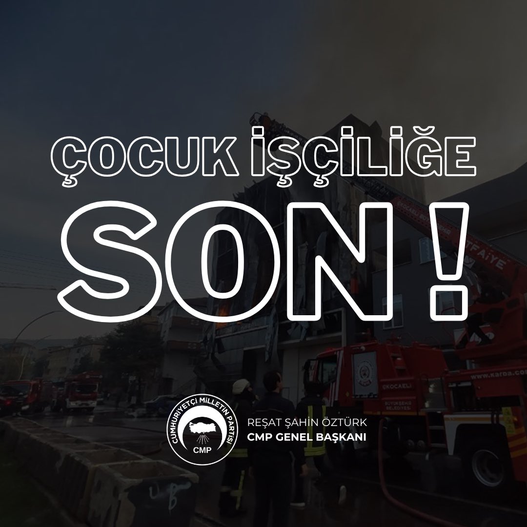 Kocaeli’nin Dilovası ilçesinde meydana gelen yangında hayatını kaybeden vatandaşlarımıza Allah’tan rahmet, ailelerine ve yakınlarına başsağlığı diliyor, yaralılarımıza acil şifalar diliyorum.

Yüreğimizi yakan bu faciada altı işçiden üçünün çocuk olduğu gerçeği, ülkemizde hâlâ