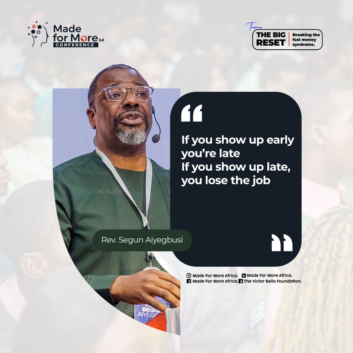 made4moreafrica's tweet image. Powerful excerpts from our first speaker, Rev. Segun Aiyegbusi.  
The fire has started! 🔥  

#MadeForMoreAfrica2025 #VBF #TheBigReset #MFM