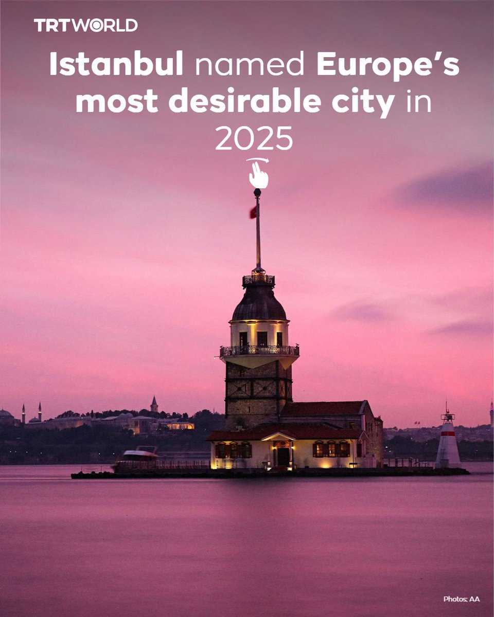 trtworld's tweet image. Istanbul has been named the “Most Desirable City (Europe)” at the Wanderlust Reader Travel Awards 2025, receiving the Gold Award at a ceremony in London

A thread 🇹🇷🌉🕌