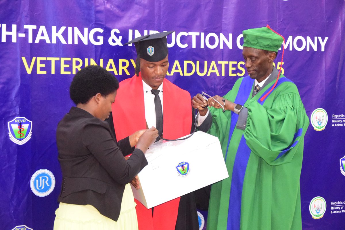 DeTwambajimana's tweet photo. 🎓 Honored to join the veterinary profession! Yesterday, I was inducted by @RwandaVets1 at @RwandaAgri HQ and took the Veterinarian’s Oath to protect animal health, relieve suffering, and promote public health. Grateful to be recognized as one of the best performers! https://t.co/ToLQrswTi0