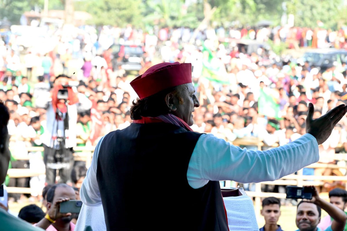 DrVermaAshutosh's tweet photo. माननीय राष्ट्रीय अध्यक्ष श्री @yadavakhilesh जी ने बिहार के पूर्णिया की धमदहा विधानसभा में INDIA गठबंधन के प्रत्याशी श्री संतोष कुशवाहा जी के समर्थन में वोट अपील की।

#BiharElection2025 https://t.co/dLmZ7DYBQN