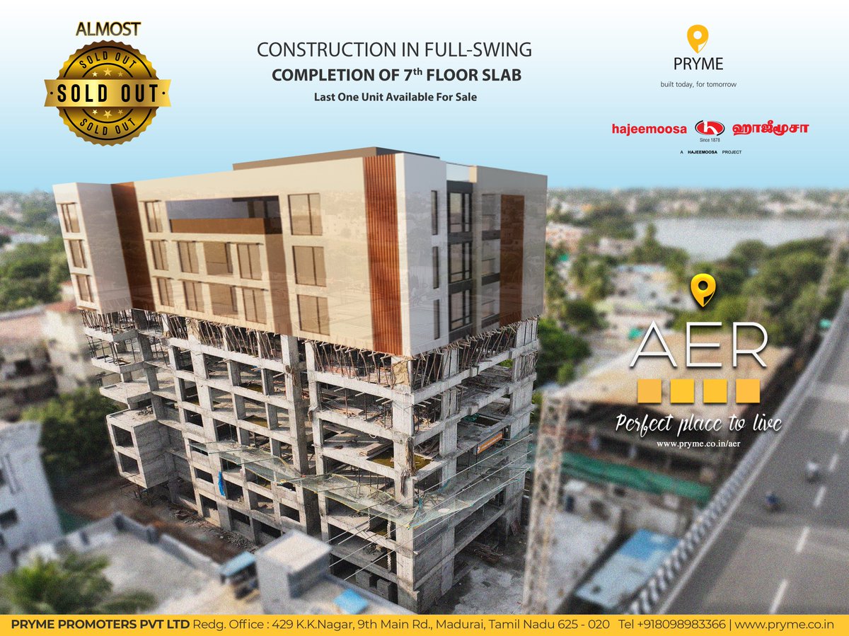 zaid_omar's tweet photo. Pryme AER - Current Progress as on 7th Nov 2025. Last one unit available for sale. Contact us today, if you're ready for your tomorrow! Call +91 80 98 98 33 66 Today! https://t.co/lRjyad5HR2