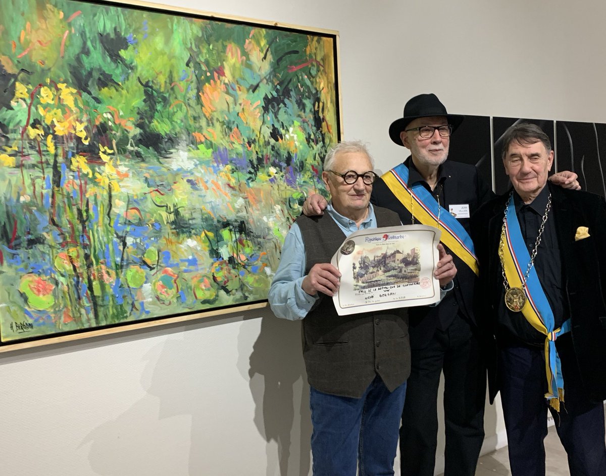 JMCambaceres's tweet photo. Avec @EMoyrand récemment intronisé, à 11ème #Biennale #ArtContemporain de @RepMontmartre à #VillaRadet. Ouvert par @PetitsPoulbots et #AlainCoquard pdt RDM. 30 exposants peintres et sculpteurs. Commissaire expo #JeanVillain. Prix attribué à #HenriBergami. Invité #DanielHumair. https://t.co/sPxGNuwCXw