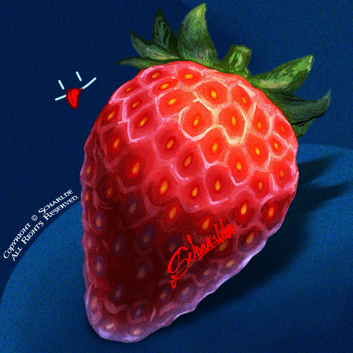scharlde_'s tweet photo. Blerp...🍓
Imagine a super-sized strawberry!💥

#scharlde #art https://t.co/MV1sL7xQWh