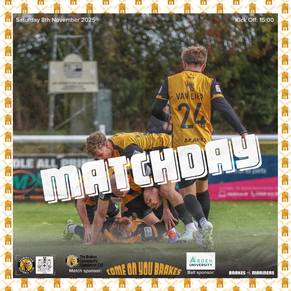 LeamingtonFC's tweet photo. It’s Saturday, YOU KNOW WHAT THAT MEANS!

🆚 @MarineAFC 
🏆 @NL_Enterprise 
🏟️ Your Co-op Community Stadium
📅 Saturday 8th November
🕰️ 15:00
🎟️ https://t.co/29Frdli8LW
🚗 https://t.co/UM81x33T1e

#LEAMAR #BackingTheBrakes #BrakesTogether https://t.co/aiY83rltqj