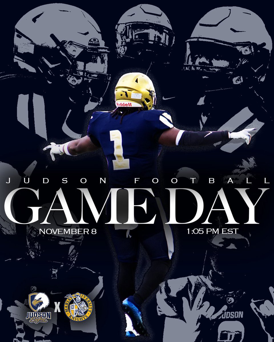 JudsonUfootball's tweet image. 🚨IT’S GAME DAY🚨
🆚Marian University 
🗓️November 8 
⏰1:05 EST
📍Indianapolis, IN