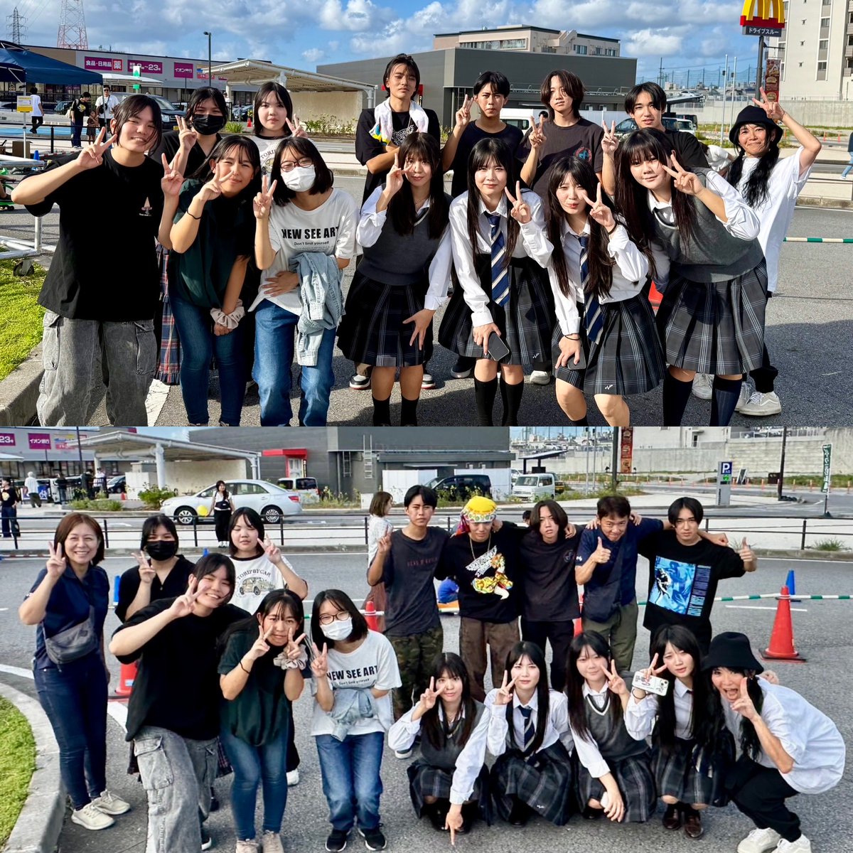 GAKUARUnew's tweet photo. 本日のガクアルは、ゆいレールまつり2025へ🚙💨

西原高校軽音楽部3バンドと首里高校ありありお(サポート真和志高校)が出演するということで、急遽お邪魔しました😆

会場を巻き込んで、可愛く、かっこよく、そして楽しそうに演奏していました🍀

撮影協力ありがとうね🙌🏻
良い週末になりそうです🥰 https://t.co/NWrAqDEg3W