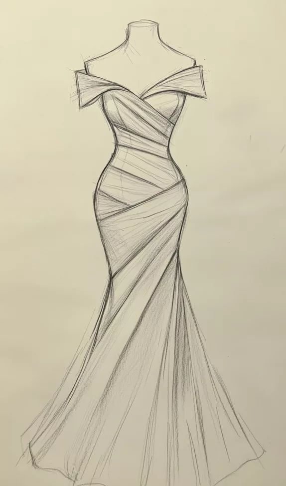 7__rick's tweet image. Sketching the next statement piece. 👗

#FashionDesign #SketchWork #DressIllustration #StyleDraft #ArtisticFashion