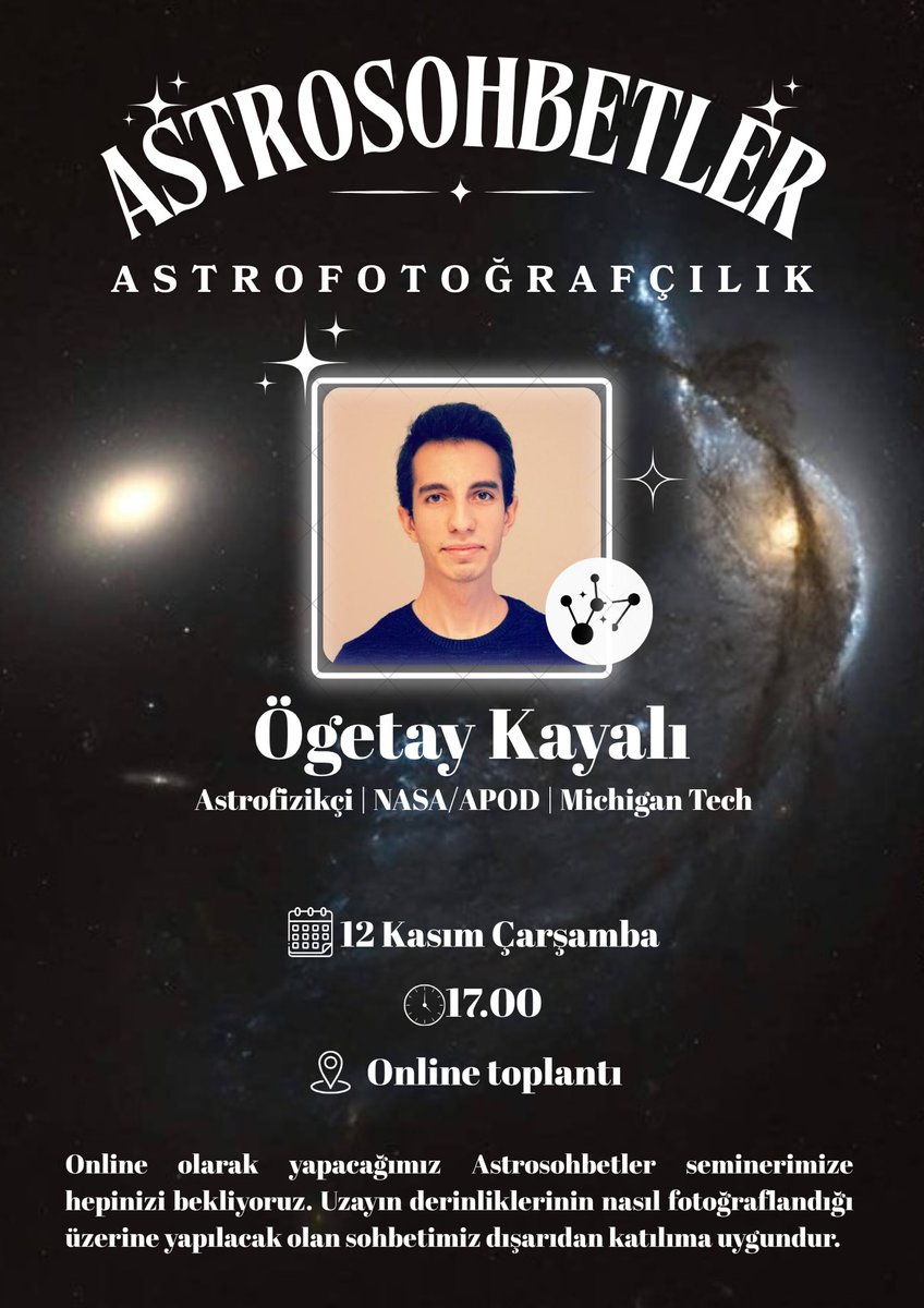 asartofficial's tweet photo. Evrenin derinliklerini bilimin ışığında keşfetmeye hazır mısınız? Ögetay Kayalı ile astrofizik ve gökyüzü fotoğrafçılığının büyüleyici kesişimini keşfedin.
Online olarak gerçekleşecek bu buluşmada tüm gökyüzü meraklılarını bekliyoruz.✨🪐
 #asart #astrophotografy #uzay https://t.co/8QIs6iHrCh