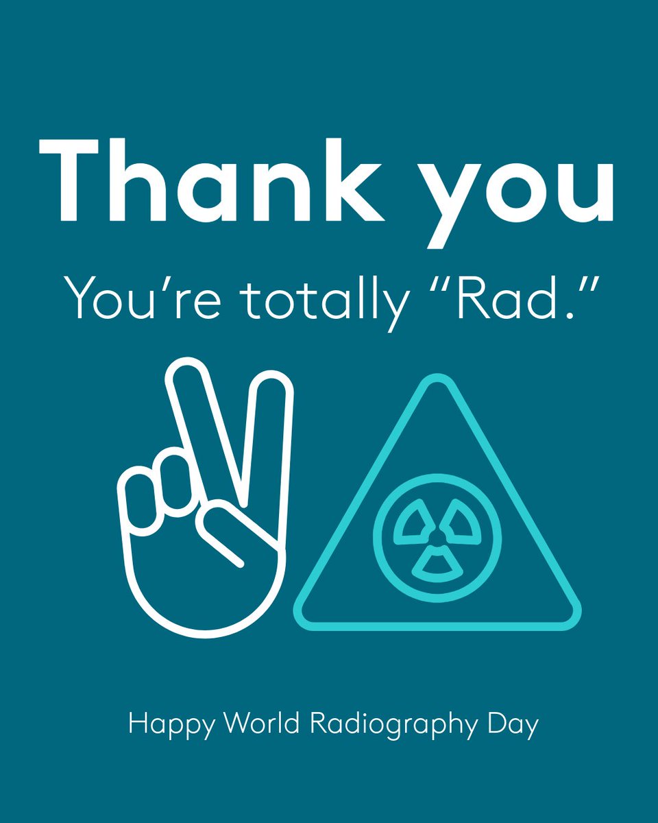 Elekta's tweet photo. We’d like to wish radiotherapy professionals around the 🌎 a happy World Radiography Day and National Radiologic Technology Week! Need some help celebrating? We created these digital cards to help you express your gratitude. We appreciate everything you do! ☢️ #NRTW25 #WRD2025 https://t.co/gtzRFJSca3
