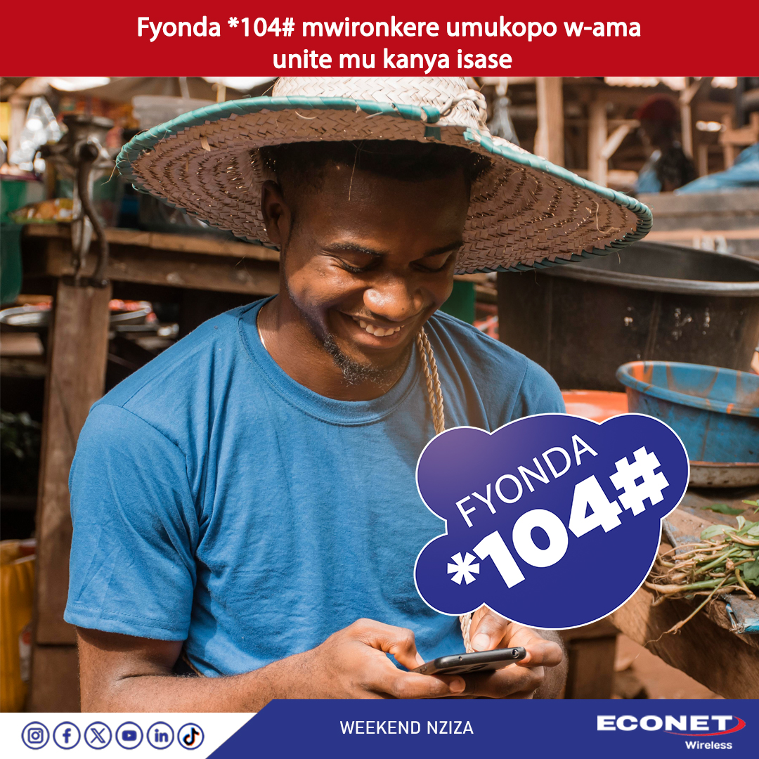 💰 Avec Econet Umukopo, restez connecté même sans crédit ! 🌟

Composez *104# pour obtenir instantanément un prêt d’unité et continuez à communiquer sans interruption. 💙

✨ Bon week-end avec Econet Wireless Burundi ! 💫

#Umukopo 
#StayConnected