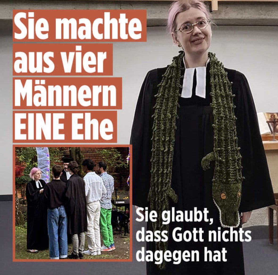 ainyrockstar's tweet image. Um es in Anlehnung an Klaus Kinski zu sagen: Nein, Jesus hätte dir mit einer Peitsche in die Fresse geschlagen. 🤣

Ich habe übrigens nichts gegen die „Homo-Ehe“. Sehr wohl aber gegen Polygamie, die meines Wissens nach in Deutschland auch verboten ist. Aber bei muslimischen…