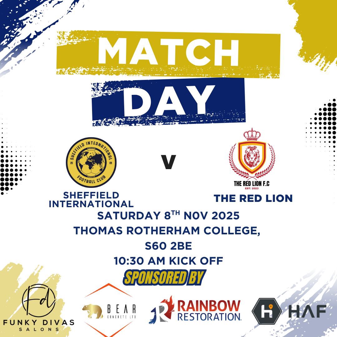 Red lion look to extend their unbeaten start to the season as we take on Sheffield International in Rotherham. 

BRL🔴🦁