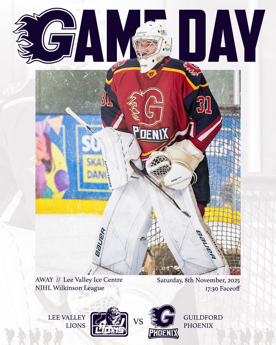 𝐆𝐀𝐌𝐄 𝐃𝐀𝐘!!🚨 

🆚 Lee Valley Lions 🦁 
🗓 Saturday 8th November
🚌 AWAY
🏟 Lee Valley Ice Centre
🕠 17:30

#GuildfordPhoenix #NIHL #IceHockey 🔥🐦‍🔥