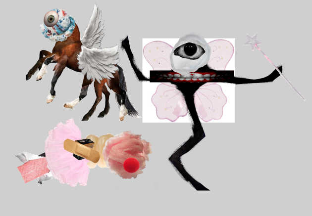Photobashing images to imitate witch sprites in Madoka Magica is fun!