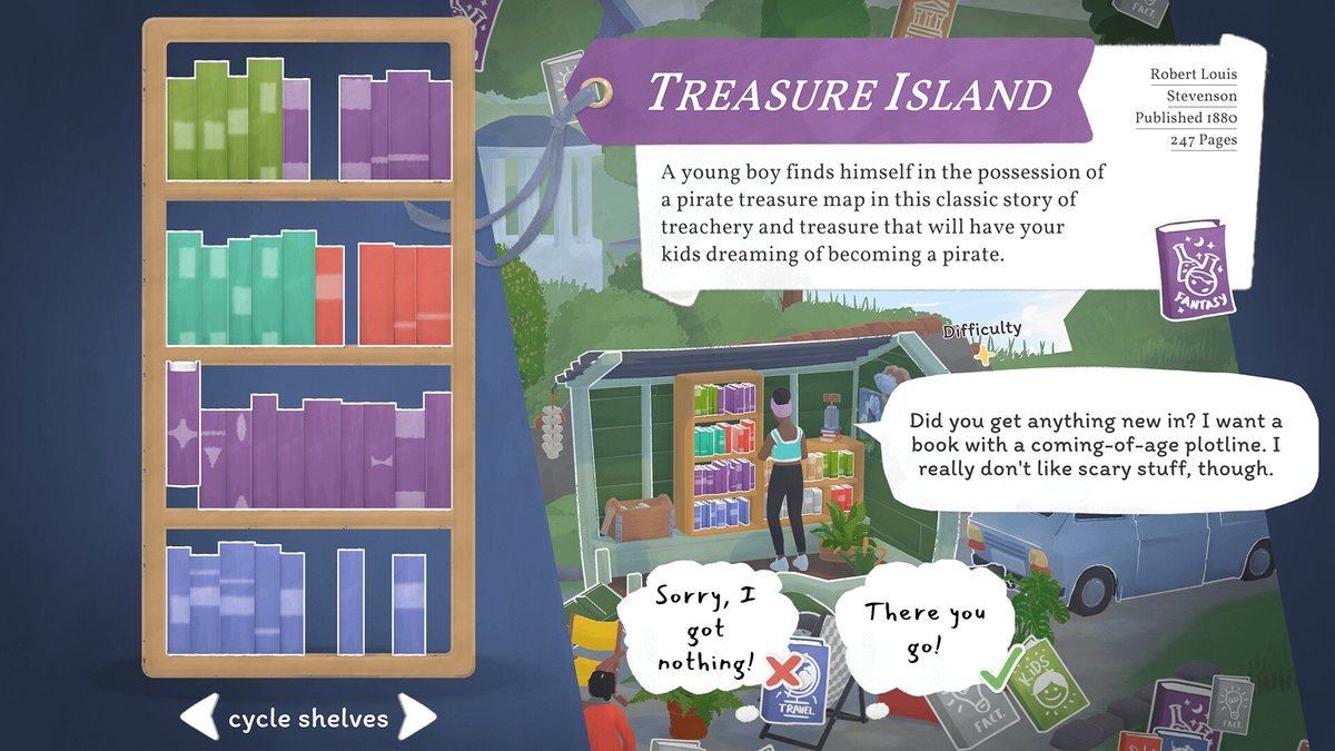 TL_novel's tweet photo. Tiny Bookshop

เจอเกมน่าสนใจ เกมที่ให้เรากลายเป็นเจ้าของร้านหนังสือมือสอง ย้ายร้านไปตามจุดต่างๆ เสาะหาหนังสือ แนะนำ สานสัมพันธ์กับชุมชน รวมถึงการจัดเชลฟ์ให้น่าสนใจและแต่งร้านให้สวยงาม

ส่วนพิเศษอีกอย่างคือ หนังสือเกือบทุกเรื่องในเกมนี้มีอยู่จริงๆ บนโลกด้วยค่ะ 📚✨ https://t.co/G71pHDdpBO