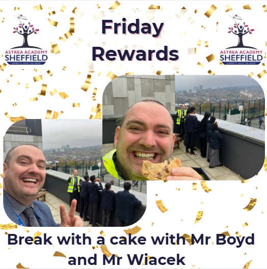 AstreaAcadSheff's tweet photo. ⭐FRIDAY REWARDS⭐
Break with Cake 🍪✌
SPARX Reader 📚
SPARX Science 🧬
SPARX Maths 🧮
#AAScommunity
#Beastreanomical
#Fridayrewards
#Scholarship https://t.co/z4HGk45xpm