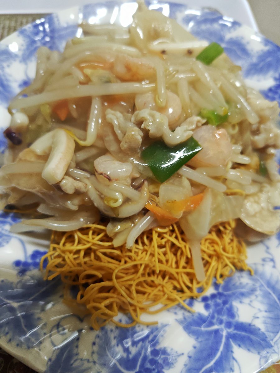 1Matake's tweet image. たまに食べたくなる皿うどん。