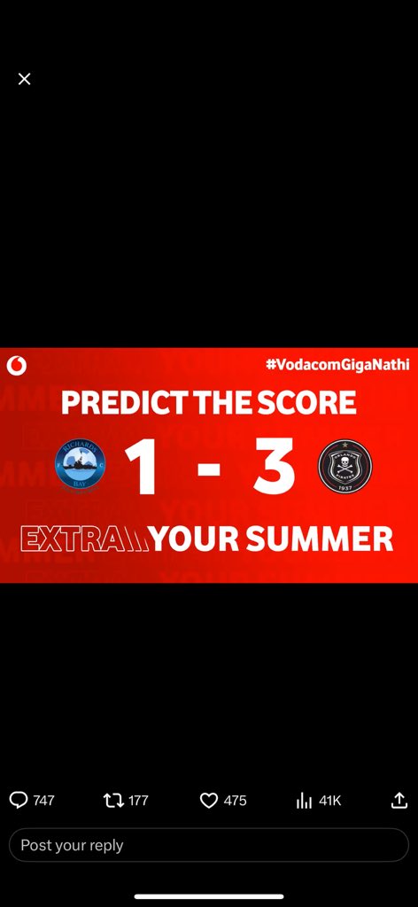 VanDePlanka's tweet photo. @Vodacom @RichardsBayFC_ @orlandopirates @VodaPay https://t.co/KF2hQnc6JP