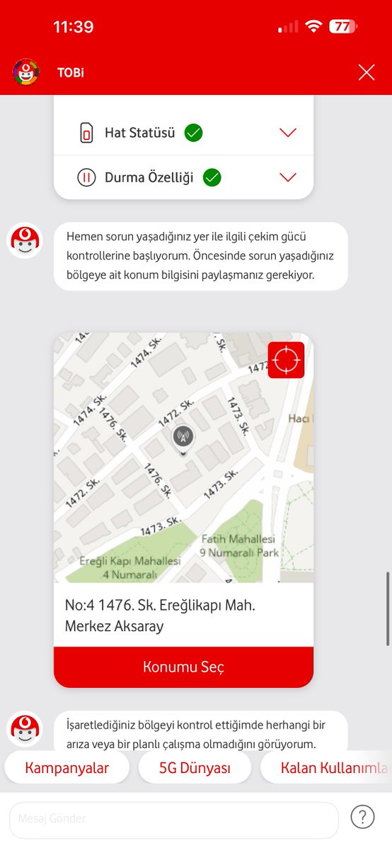 Mstflele's tweet photo. Şehrin göbeğinde verdiğiniz hizmete bak bide 5G reklamı yapıyorsunuz!? 2 ay kaldı size cayma bedeli ödemeyeceğim bu rezil interneti şebekeyi kabullenip, günü geldiği anda hattımı rezil hizmete kapattıracağım! @VodafoneTR @VodafoneDestek yardımcı olacağız laflalarıda yalan dolan. https://t.co/FkT2NMbxbG