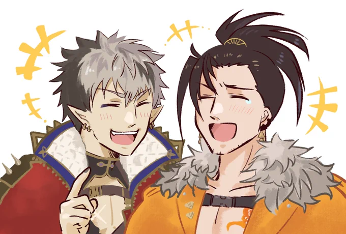 2人で爆笑してる様子がとても良かった……てぇてぇな…… #CrimzonMuze #JosuijiArt