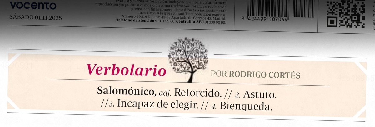 «Salomónico»; 1/nov/2025: voz n° MMMDCCXXV <a href="/rodrigocortes/">Rodrigo Cortés</a>