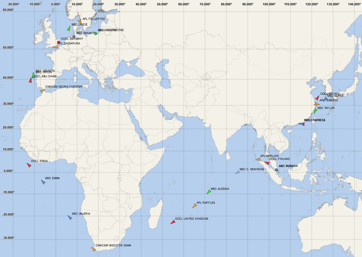 Mapka pokazuje wszystkie jednostki kontenerowe w drodze z Dalekiego Wschodu do polskich portów na czterech bezpośrednich liniach oceanicznych największych międzynarodowych operatorów.

Pamiętam głosy, gdy budowano ówczesny Deep Water Container Terminal (obecnie Baltic Hub) w