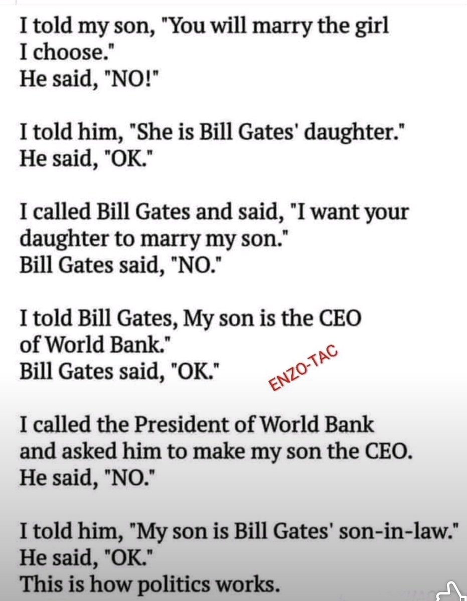 This is how politics works.