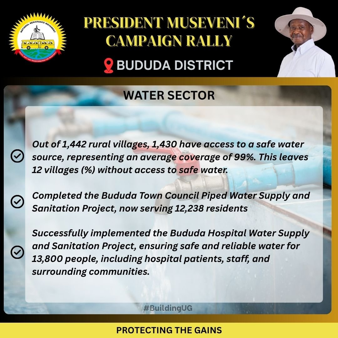 President Yoweri Museveni has strengthened disaster response mechanisms in Bududa, ensuring safety for all residents. #WhyUgStillNeedsM7 #ProtectingTheGains