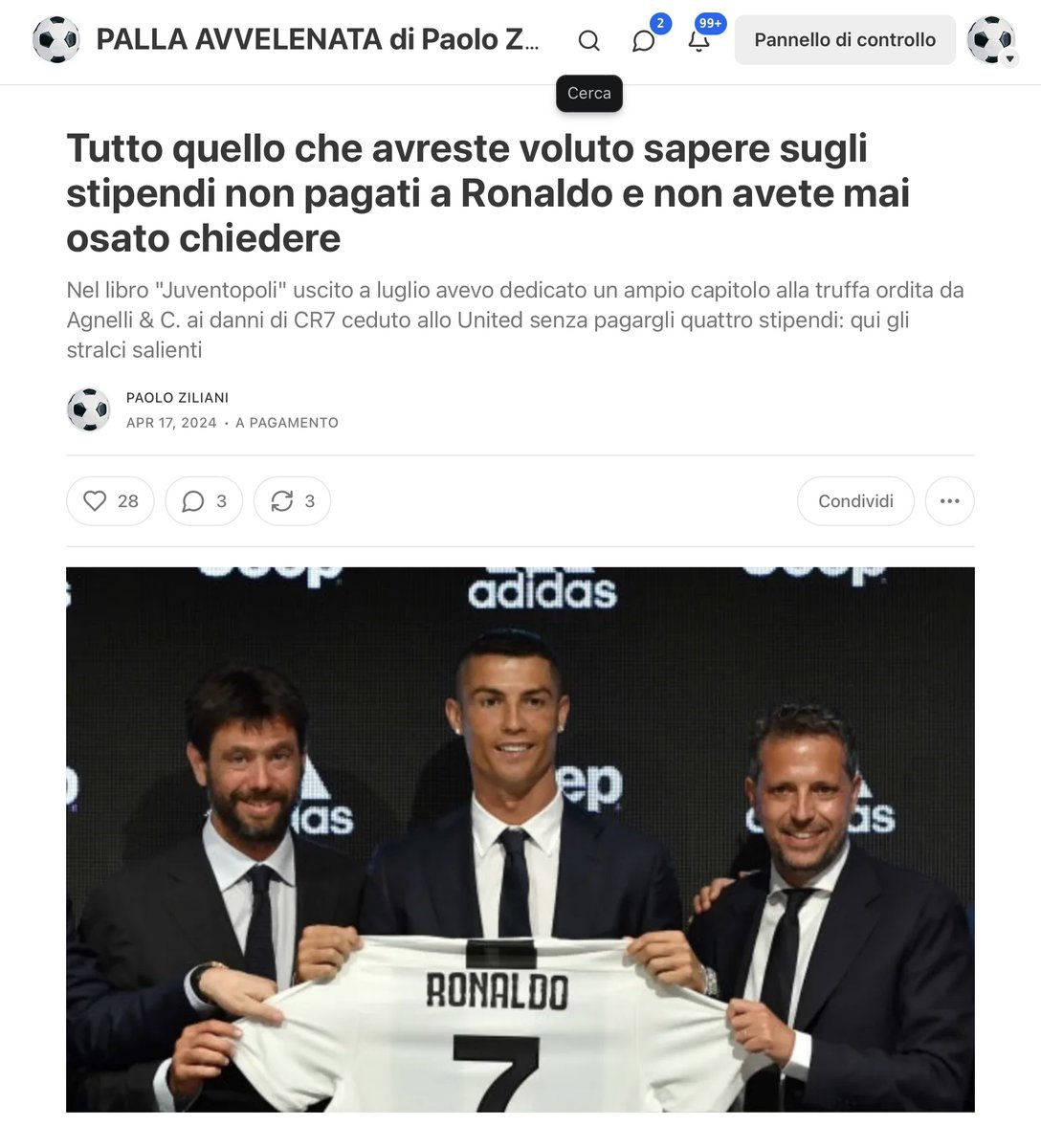 ZZiliani's tweet image. A dicembre la CONSOB, a gennaio Ronaldo e a maggio l'UEFA. Ci sono tre spade di Damocle che pendono sul capo della Juventus: il tutto mentre la Procura FIGC dorme e i media continuano a far finta di niente
"Ci aspettiamo pene lievi per evitare quel che già è successo" ha detto…