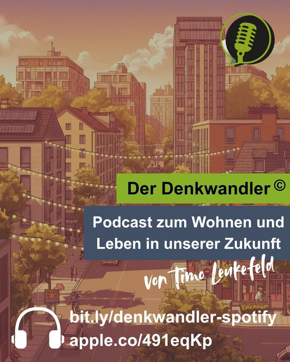 Wie werden wir in Zukunft leben? In meinem #Podcast "Der #Denkwandler ©" gehe ich diesen Fragen auf den Grund. Lassen Sie sich inspirieren und gestalten Sie das Wohnen der Zukunft mit! 

👉 über Spotify: open.spotify.com/show/1eCoA5Zke…
👉 oder Apple: podcasts.apple.com/de/podcast/der…