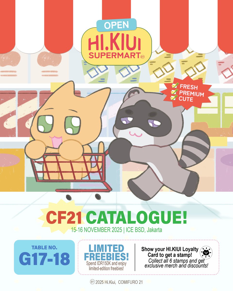 phoibeela's tweet image. (1/3) RTs &amp;amp; shares are really appreciated! ᓚ₍ ^. .^₎♡

Helloo ~ It’s Hi.Kiui’s #cf21catalogue !! 
ꕤ 15-16 Nov 
ꕤ G17-18 Both Days
ꕤ OTS only 

(Originals &amp;amp; Fanmerch!)
Hope to see you guys there!! (✮v✮)