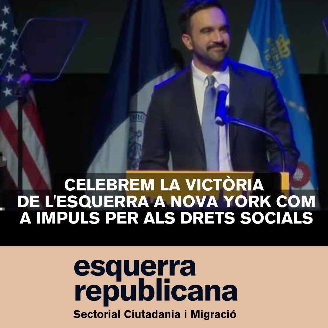 La victòria electoral a NYC del candidat demòcrata Zohran Mamdani, immigrant, musulmà i d’esquerres és un recordatori que no podem renunciar als valors i discursos històrics sobre la migració que sempre ens han honrat com a partit.
Que l’adversitat ens enforteixi.
Som-hi