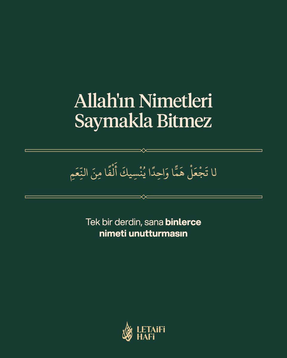 Allah’ın nimetleri saymakla bitmez 🌹