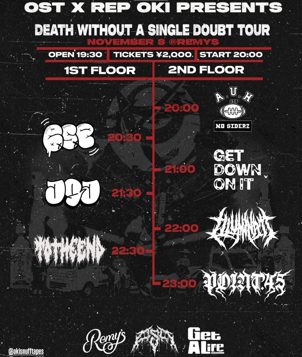 本日レミーズ明日東京明後日大阪でのライブはサポートベーシストを迎えてのライブになります🤝🔥
POINT.45のベーシストAGE666にサポートしていただきます🔥🏆
今回ツアーに行けるのは紛れもなく
AGE666のおかげです🏁
心からの感謝と尊敬の意を表させていただきます🤝
本当に本当にありがとう‼️