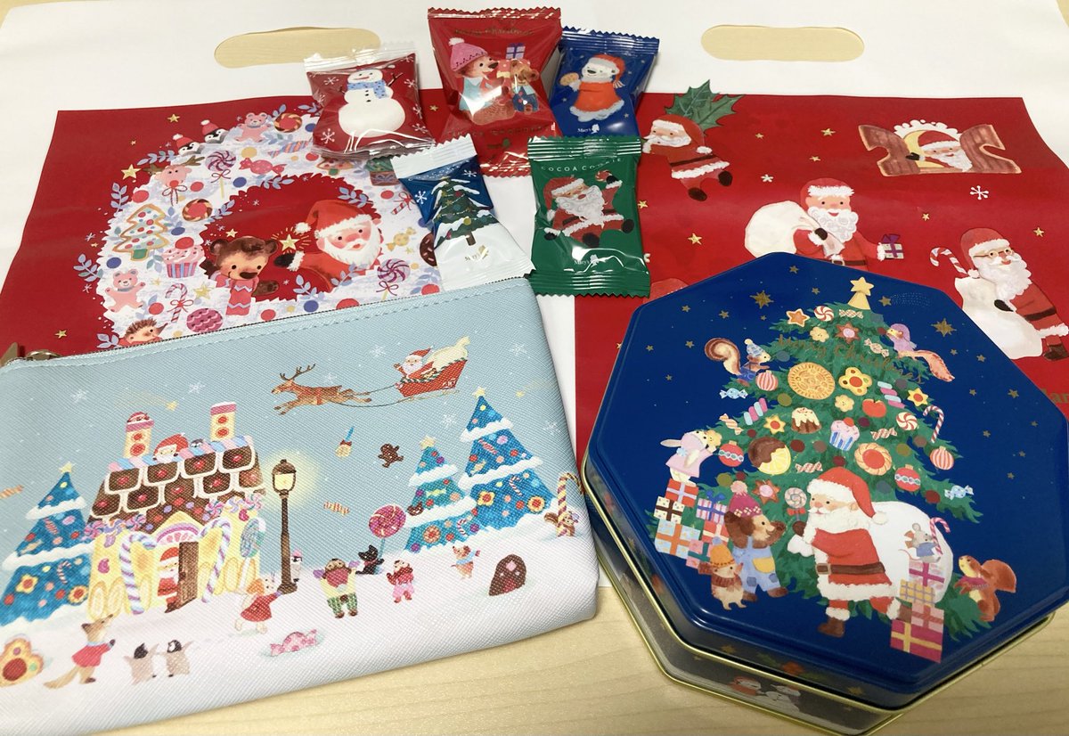 おおでゆかこさん<a href="/Oderon86/">おおでゆかこ - イラストレーター 絵本作家</a> がイラストされた商品がメリーチョコレートにあると知って、早速買いに🏃‍♀️
絵本からそのまま飛び出してきたようなパッケージでかわいくてうっとり😍
かわいいクリスマスだ🎄
お知らせしてくれた方ありがとうございます！
#おおでゆかこ　#メリーチョコレート