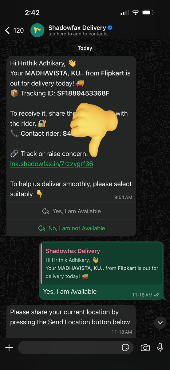Tried ordering from Flipkart after a year — instantly reminded why I stopped 😒

Order stuck for 3-4 days, every day says “Out for delivery” but no one shows up.
And of course… it’s being handled by Shadowfax — the absolute worst delivery partner.

Back to Amazon 🫡
<a href="/Flipkart/">Flipkart</a>