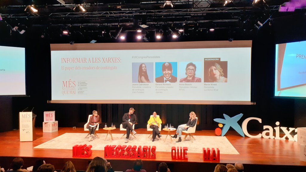 Constructiva, dinàmica i divulgativa xerrada amb <a href="/annabosch/">Anna Bosch</a> <a href="/gerardromero/">Gerard Romero</a> <a href="/joanacabratosa/">joanacabratosa</a> <a href="/mariaxinxo/">Maria Xinxó Morera</a> 🙌👏 #VIICongrésPeriodistes