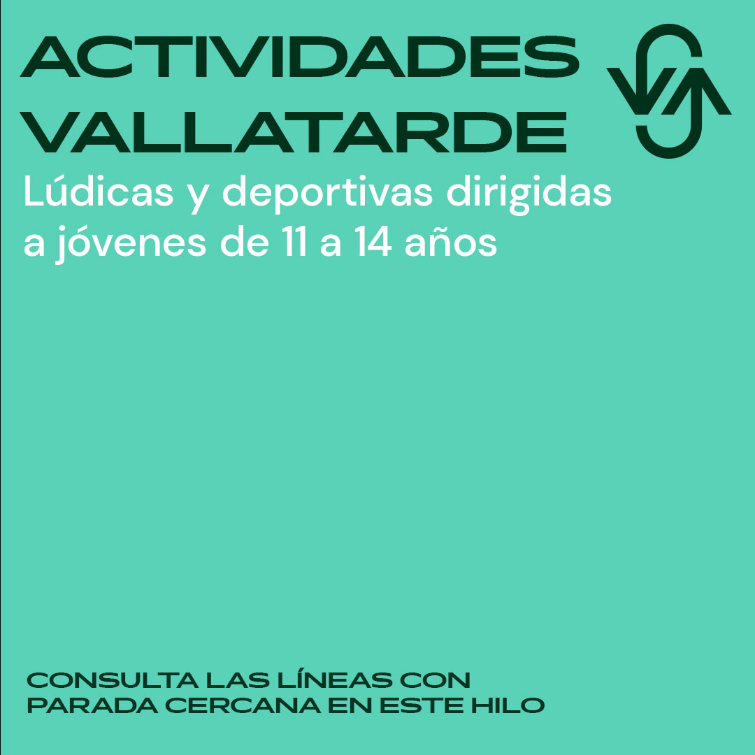 AuvasaVLL's tweet photo. 📢 Actividades de VallaTarde (11 a 14 años) y VallaNoche (14 a 30 años) para hoy

🚌 Disfruta #MejorEnBUS

👉 Más información en este hilo

📎 Inscripciones en: https://t.co/1dqSxu43oB https://t.co/tiUAVkQCiP