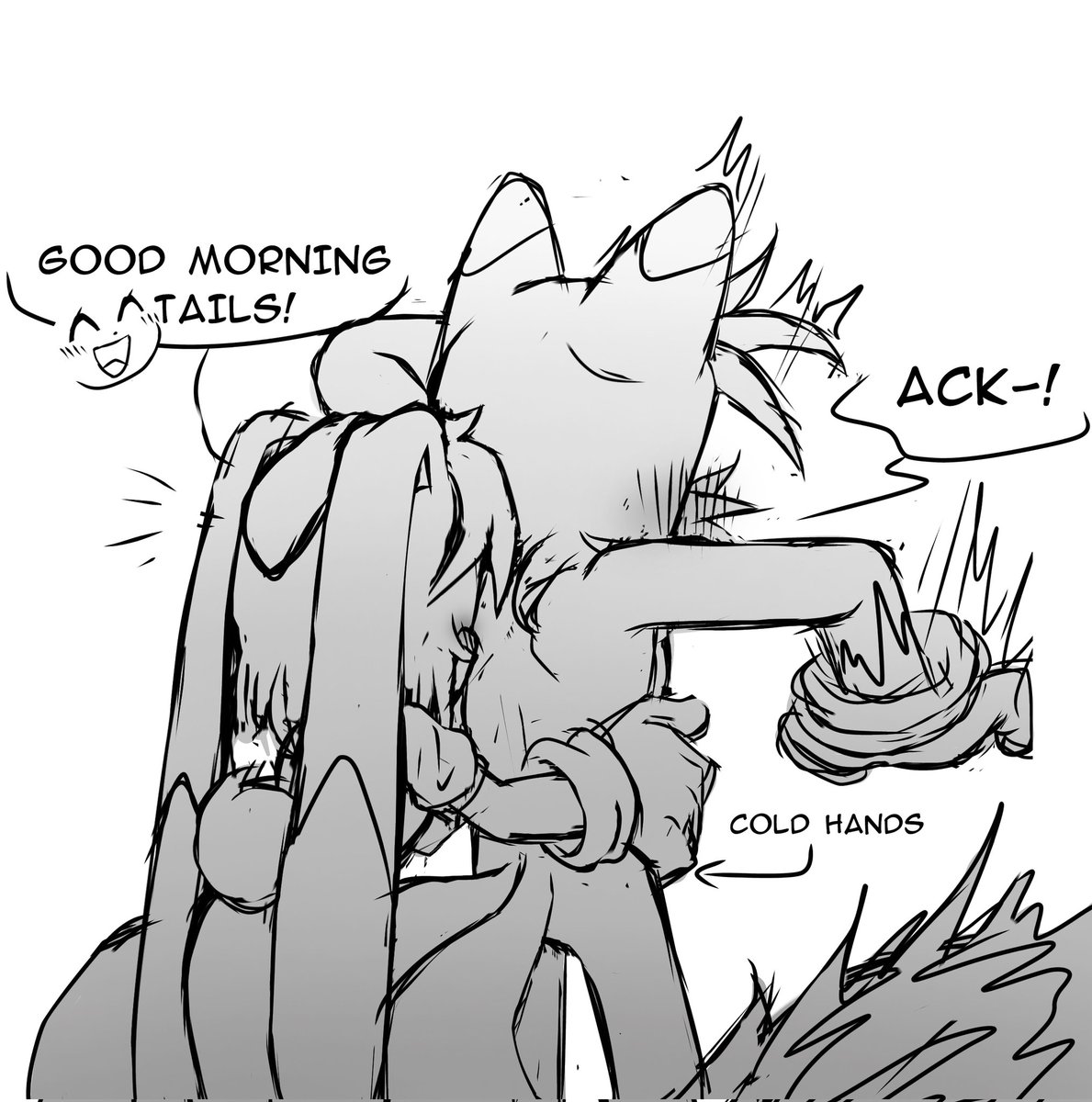 _Ra_Fox_'s tweet photo. He woke up🤧
#Taiream #TailsxCream https://t.co/Izboi307BY