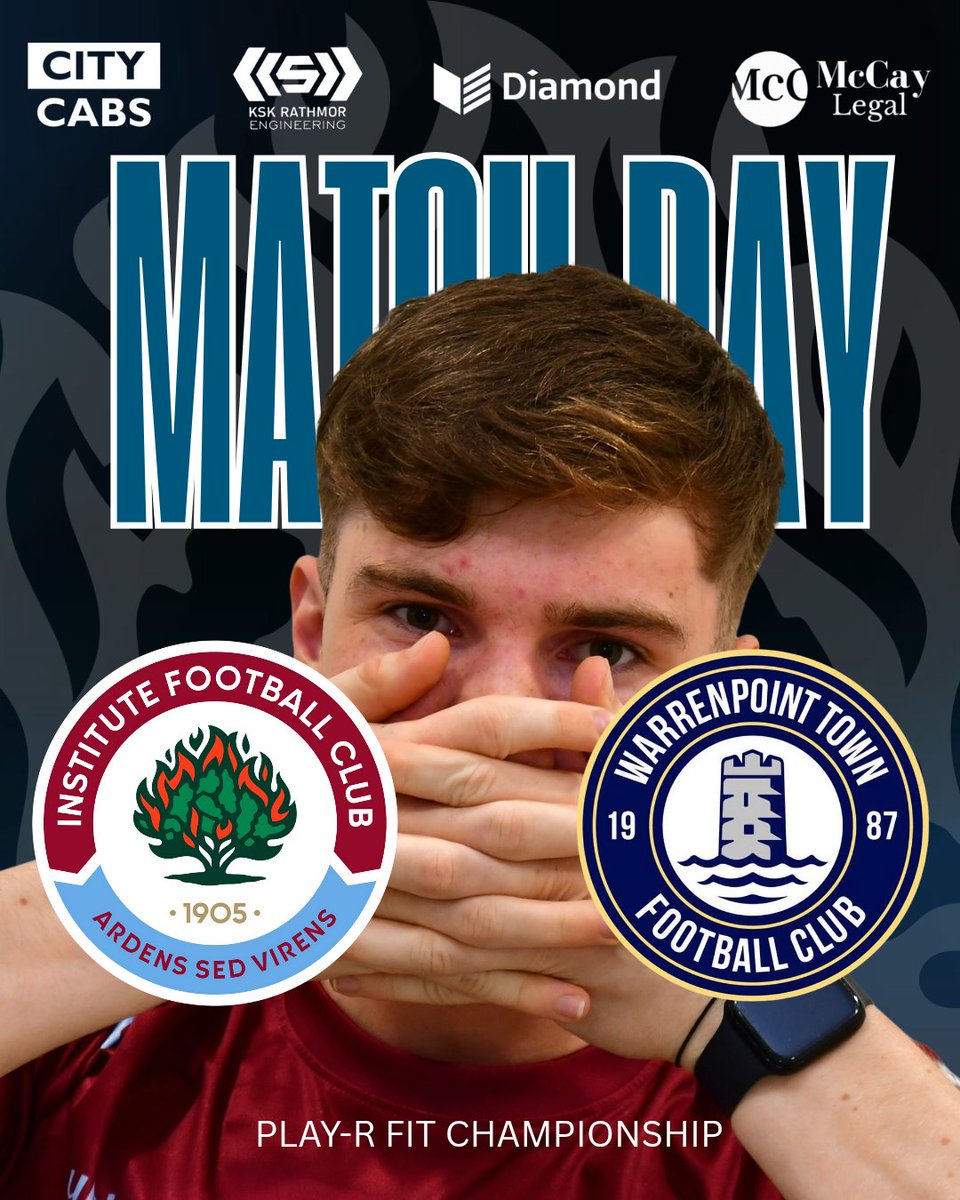 🔵⚪ MATCHDAY! ⚪🔵
Today we travel to Warrenpoint Town in the Playr-Fit Championship!
📍 Miltown Stadium
⏰ Kick-off: 3PM
 Let’s get behind the lads and push for another big result! 💪⚽
#Stute #InstituteFC #PlayrFitChampionship #AwayDay