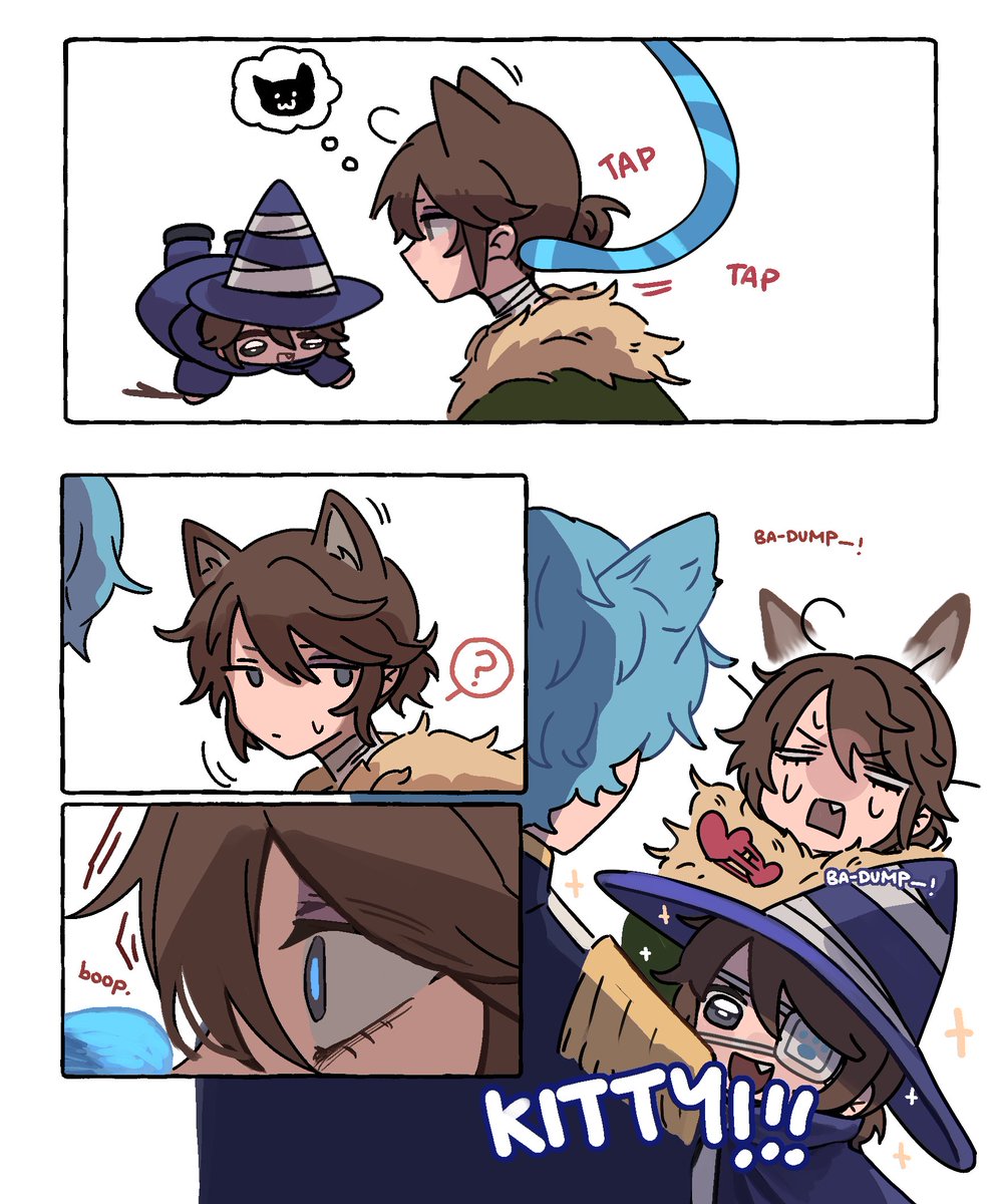 4/?
Is this not the kitty you want? 🐈⬛
//losing motivation for this with all the Christmas music playing :D
The black cat ties to the cat cult cuz yknow… I'm probably gonna wrap this AU up for now (。 ́︿ ̀。) maybe one more doodle..
