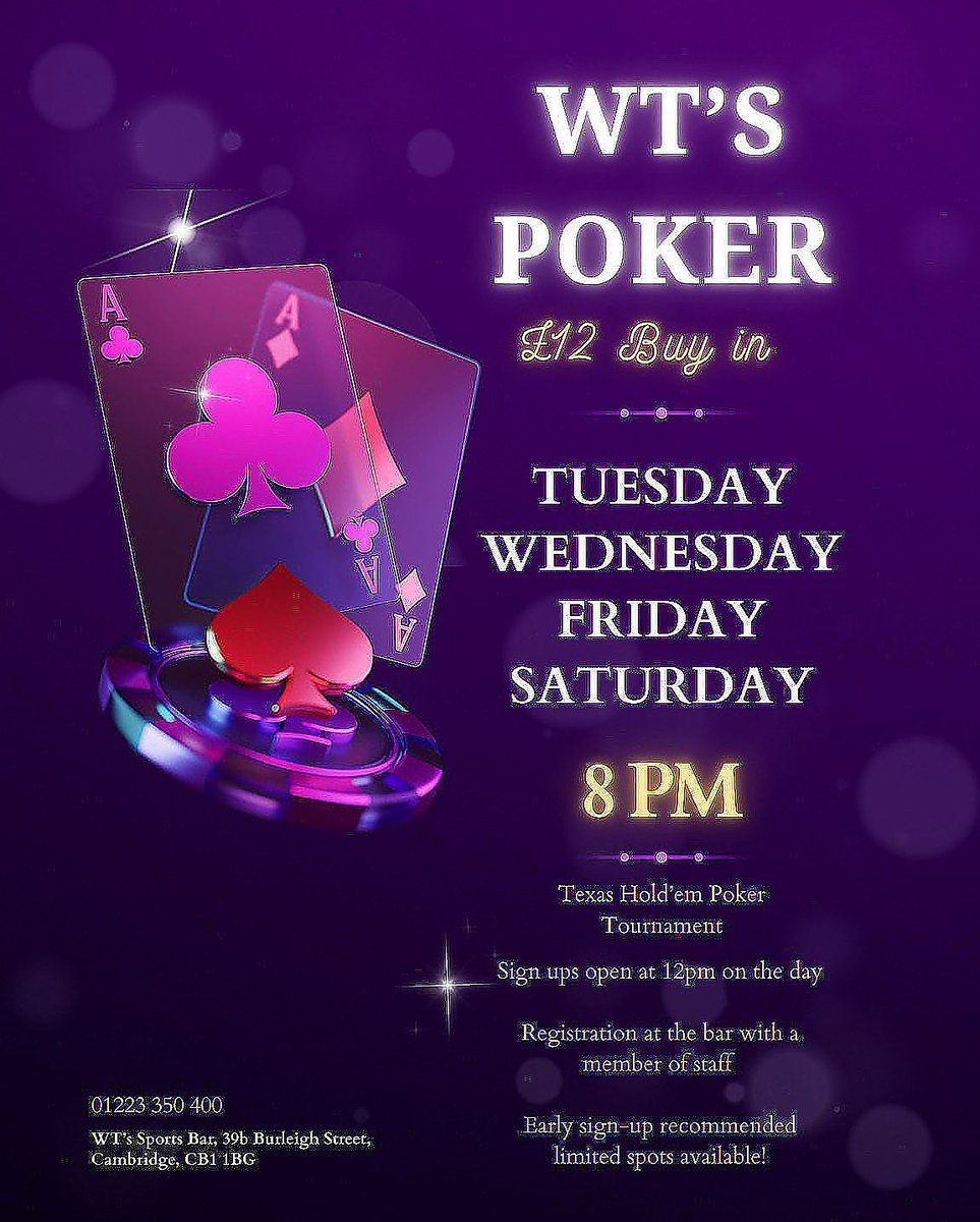ClubWts's tweet image. Tonight is the last of our 4 poker nights this week,last night was full…. Get in early to book a seat 🍻

♠️♦️❤️♣️