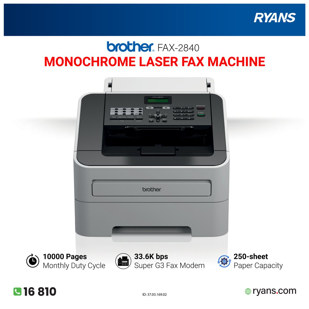 RyansComputers's tweet image. 📠 Reliable Faxing Made Simple — Brother FAX-2840 Monochrome Laser Fax Machine ⚡
👉 Brother FAX-2840 Monochrome Laser Fax Machine
ryans.com/brother-fax-28…
📞 Call 16810 for details
#RyansComputers #Brother #FAX2840