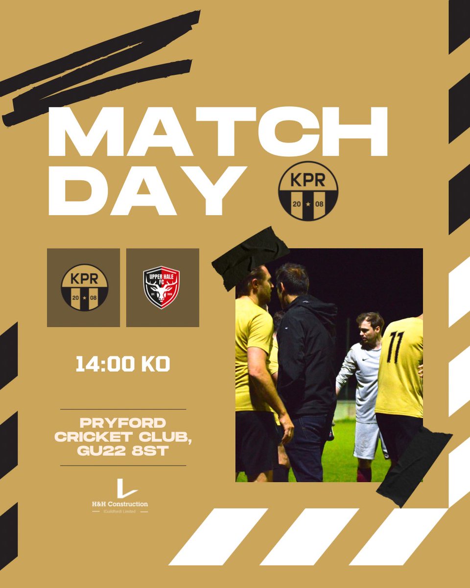 Both team in action today. First team travel away to @dialsquarefc 
Ressies host @upper_halefc in the 1st round of county cup and the fortress Pyrford is back ready after some hard work from the groundsman. 
#WeAreKPR #surreyfootball