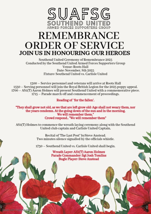 SUAFSG's tweet image. 𝙾𝚛𝚍𝚎𝚛 𝚘𝚏 𝚜𝚎𝚛𝚟𝚒𝚌𝚎
- 𝙷𝚎𝚛𝚎 𝚒𝚜 𝚝𝚑𝚎 𝚘𝚏𝚏𝚒𝚌𝚒𝚊𝚕 𝚘𝚛𝚍𝚎𝚛 𝚘𝚏 𝚙𝚛𝚘𝚌𝚎𝚎𝚍𝚒𝚗𝚐𝚜 𝚏𝚘𝚛 𝚝𝚘𝚍𝚊𝚢.

⚓️⚔️✈️
𝙎𝙪𝙘𝙘𝙚𝙨𝙨 𝙞𝙨 𝙏𝙚𝙢𝙥𝙤𝙧𝙖𝙧𝙮 𝙇𝙤𝙮𝙖𝙡𝙩𝙮 𝙄𝙨 𝙁𝙤𝙧𝙚𝙫𝙚𝙧
sᴀʟᴜᴛɪɴɢ sᴇʀᴠɪɴɢ sʜʀɪᴍᴘᴇʀs
#southendunited