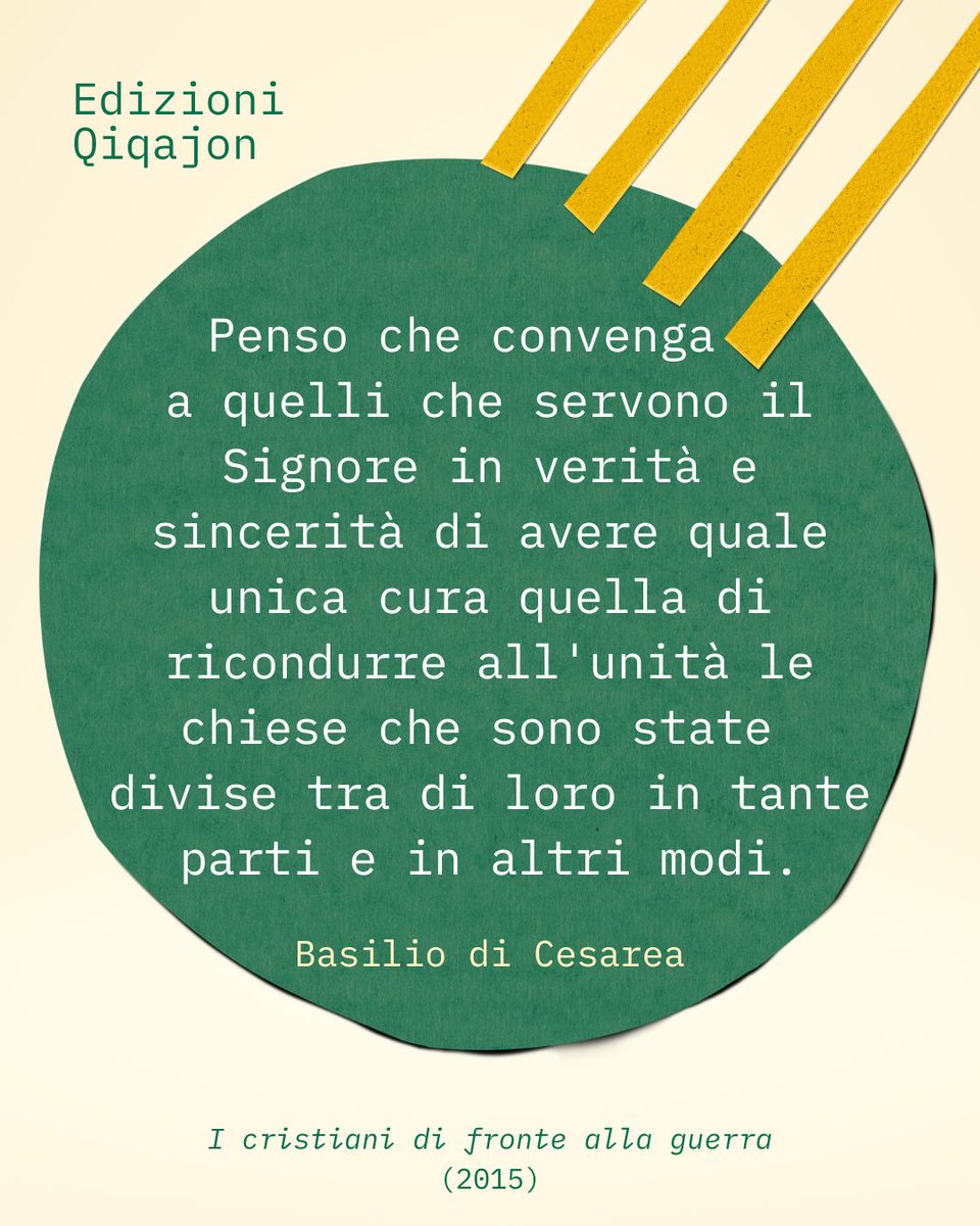 EdizioniQiqajon's tweet image. Le parole di #BasiliodiCesarea ci ricordano che servire il Signore significa cercare instancabilmente l’#unità, là dove tutto tende a dividersi. 

#edizioniqiqajon #monasterodibose #patristica #cristianesimo #spiritualità #fede #unitàdeicristiani #chiesaprimitiva